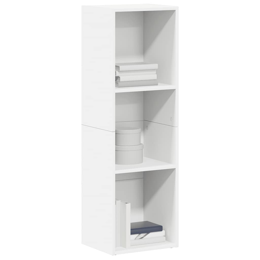 Bücherregal/TV-Schrank Weiß 36x30x114 cm Holzwerkstoff