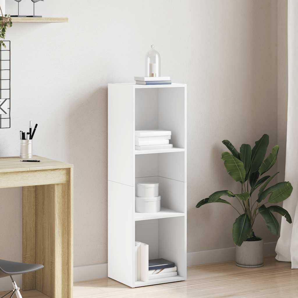 Bücherregal/TV-Schrank Weiß 36x30x114 cm Holzwerkstoff