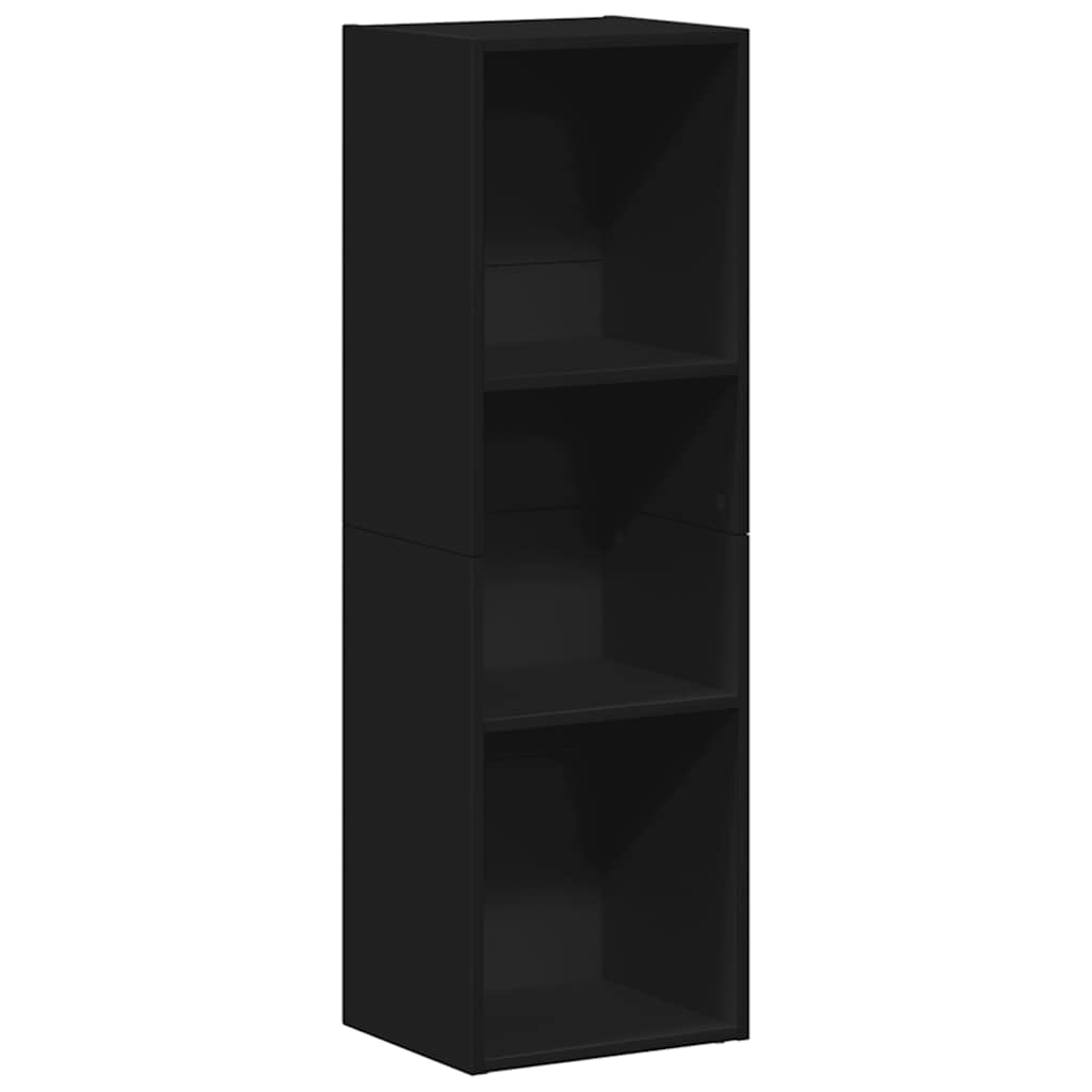 Bücherregal/TV-Schrank Schwarz 36x30x114 cm Holzwerkstoff