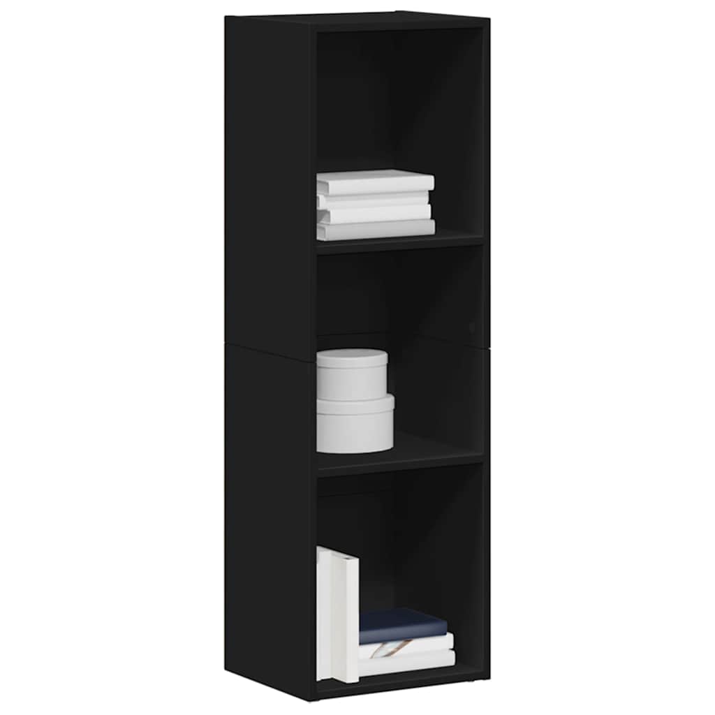 Bücherregal/TV-Schrank Schwarz 36x30x114 cm Holzwerkstoff