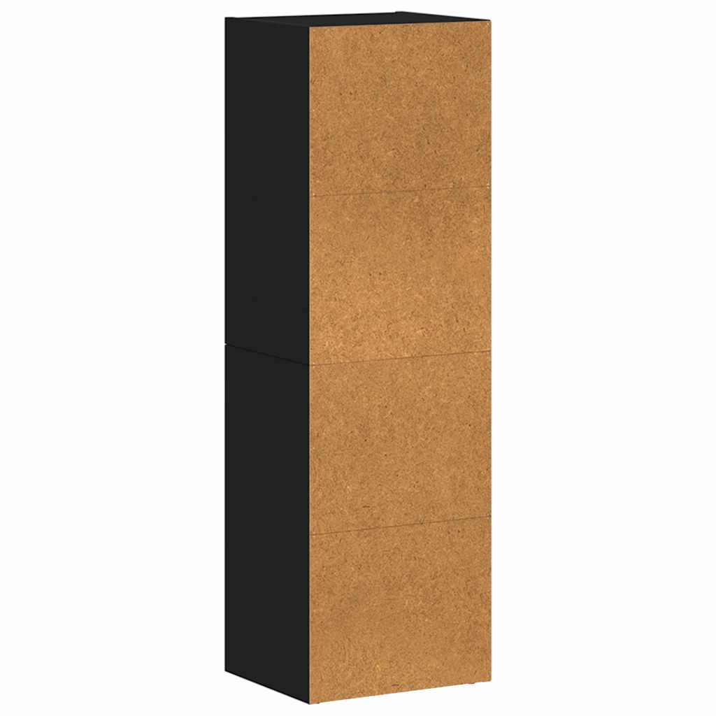 Bücherregal/TV-Schrank Schwarz 36x30x114 cm Holzwerkstoff