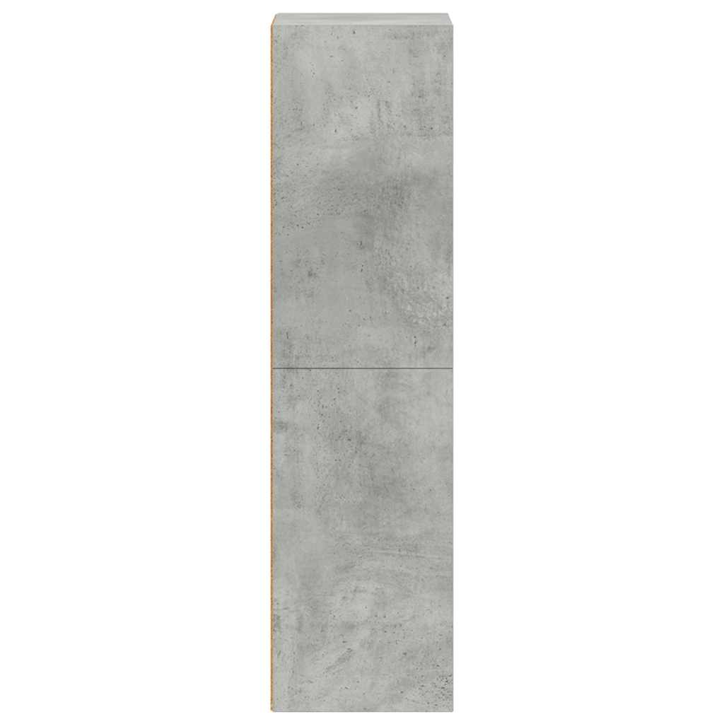 Bücherregal/TV-Schrank Betongrau 36x30x114 cm Holzwerkstoff
