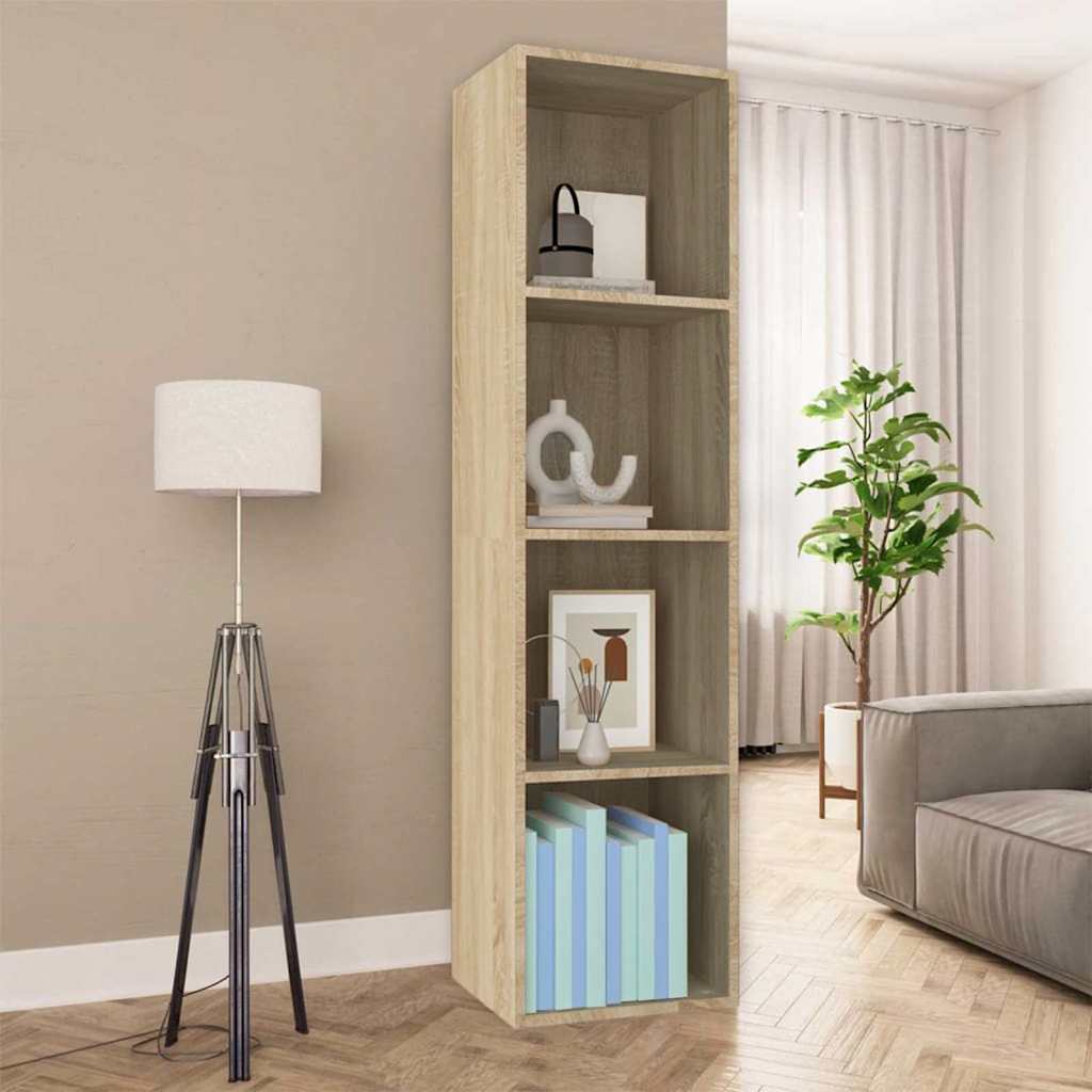Bücherregal/TV-Schrank Sonoma-Eiche 36x30x143 cm Holzwerkstoff