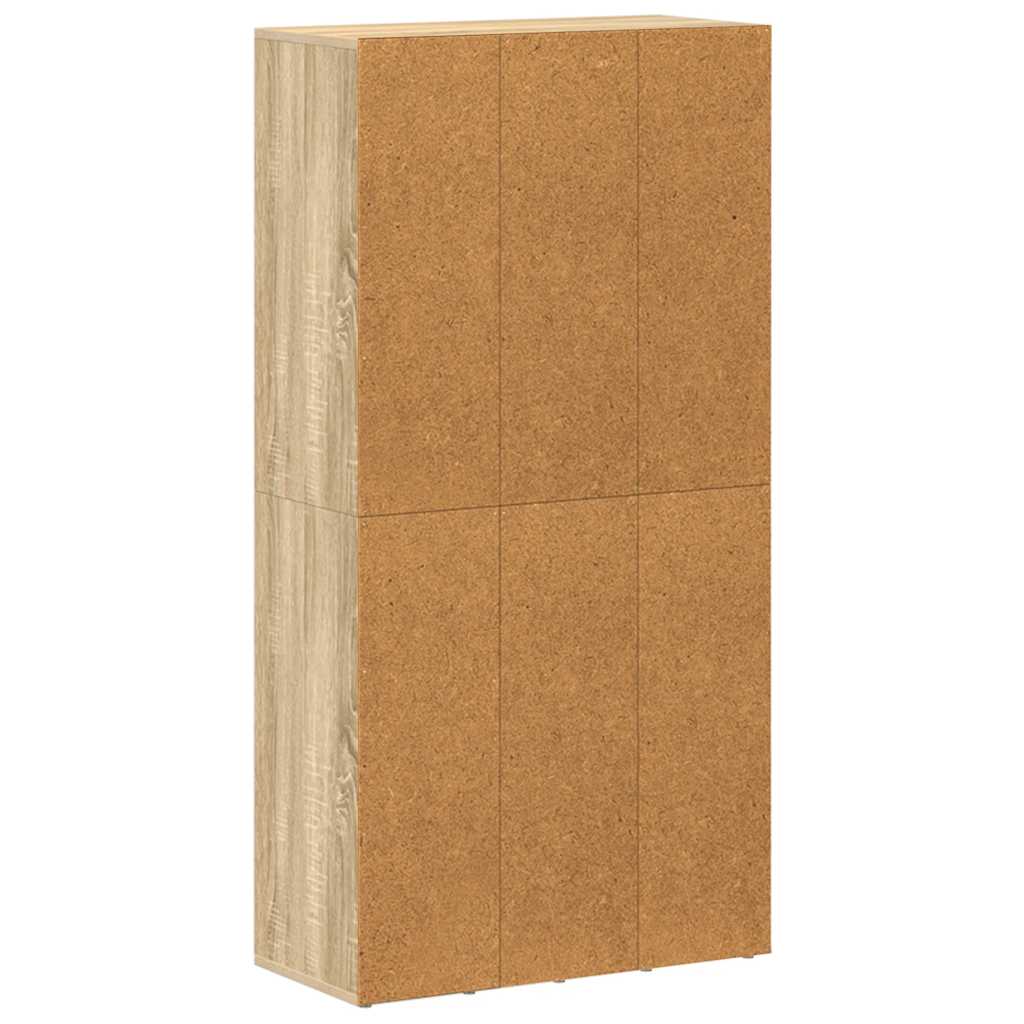 Bücherregal/Sideboard Sonoma-Eiche 66×30×130 cm Holzwerkstoff