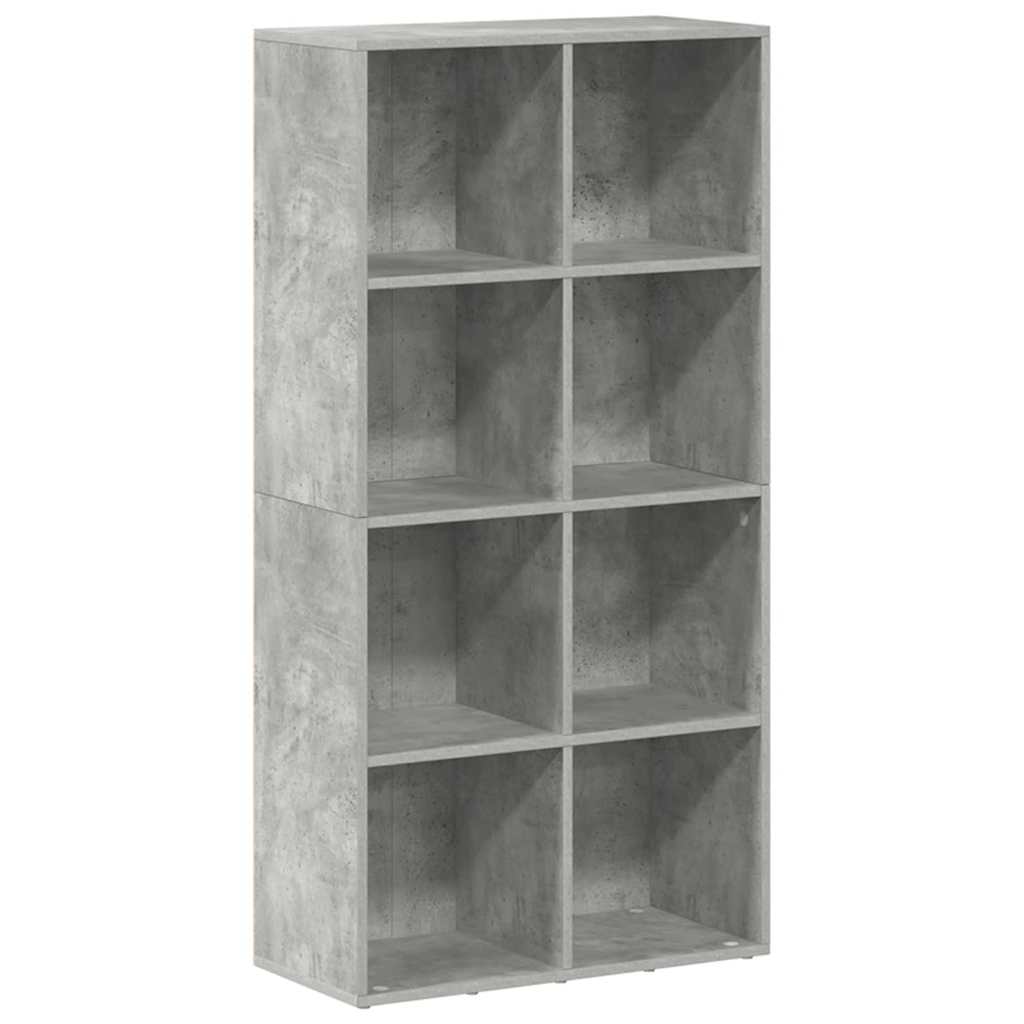 Bücherregal/Sideboard Betongrau 66×30×130 cm Holzwerkstoff