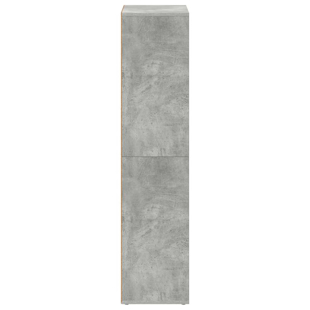 Bücherregal/Sideboard Betongrau 66×30×130 cm Holzwerkstoff