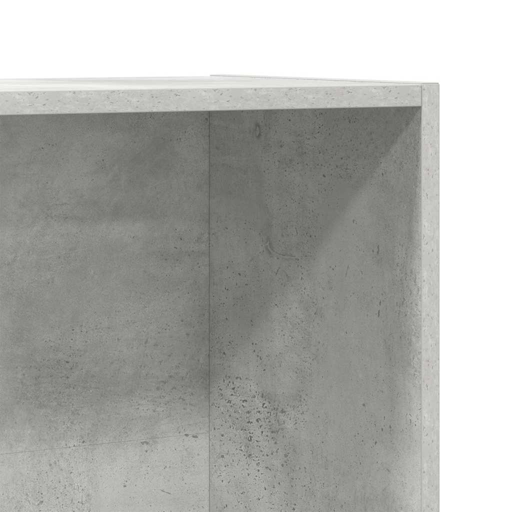Bücherregal/Sideboard Betongrau 66×30×130 cm Holzwerkstoff