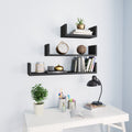 Wandregal 3 Stk. Grau Holzwerkstoff