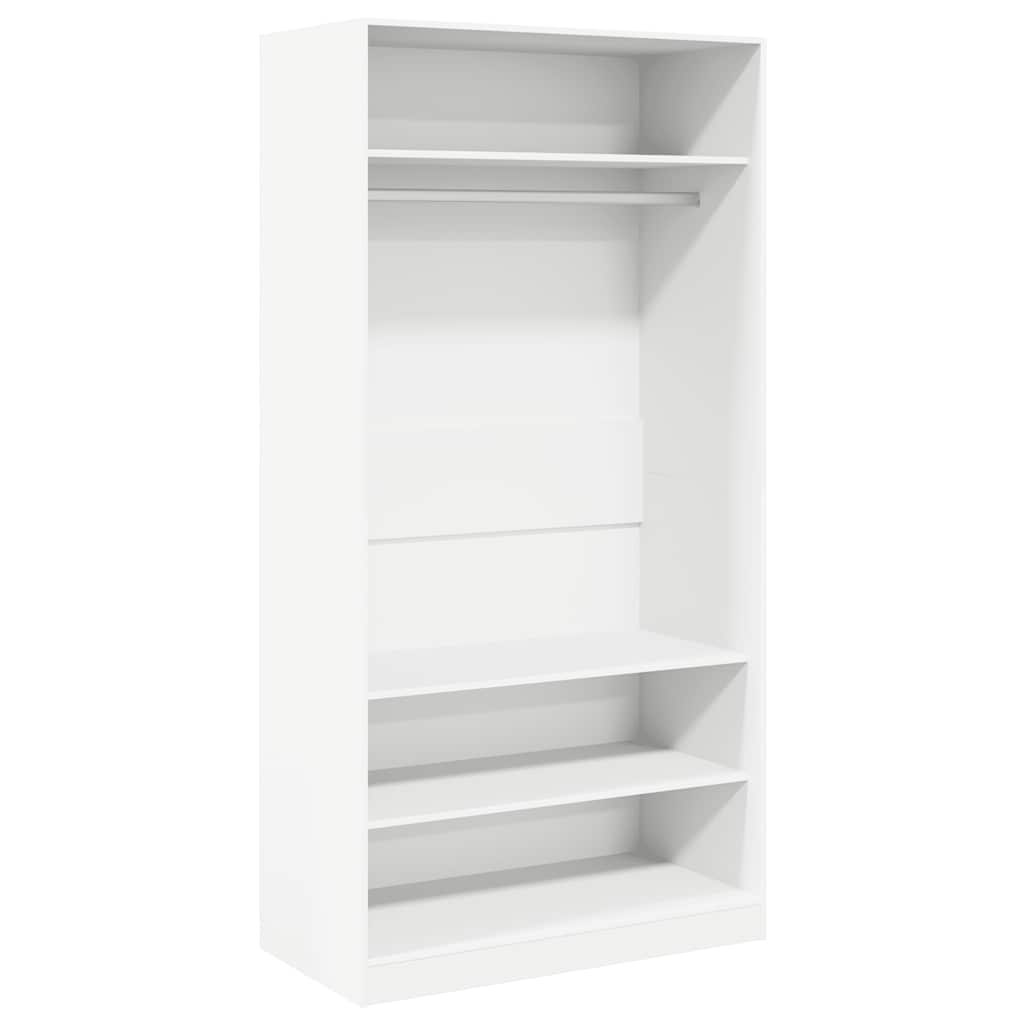 Kleiderschrank Weiß 100×50×200 cm Holzwerkstoff