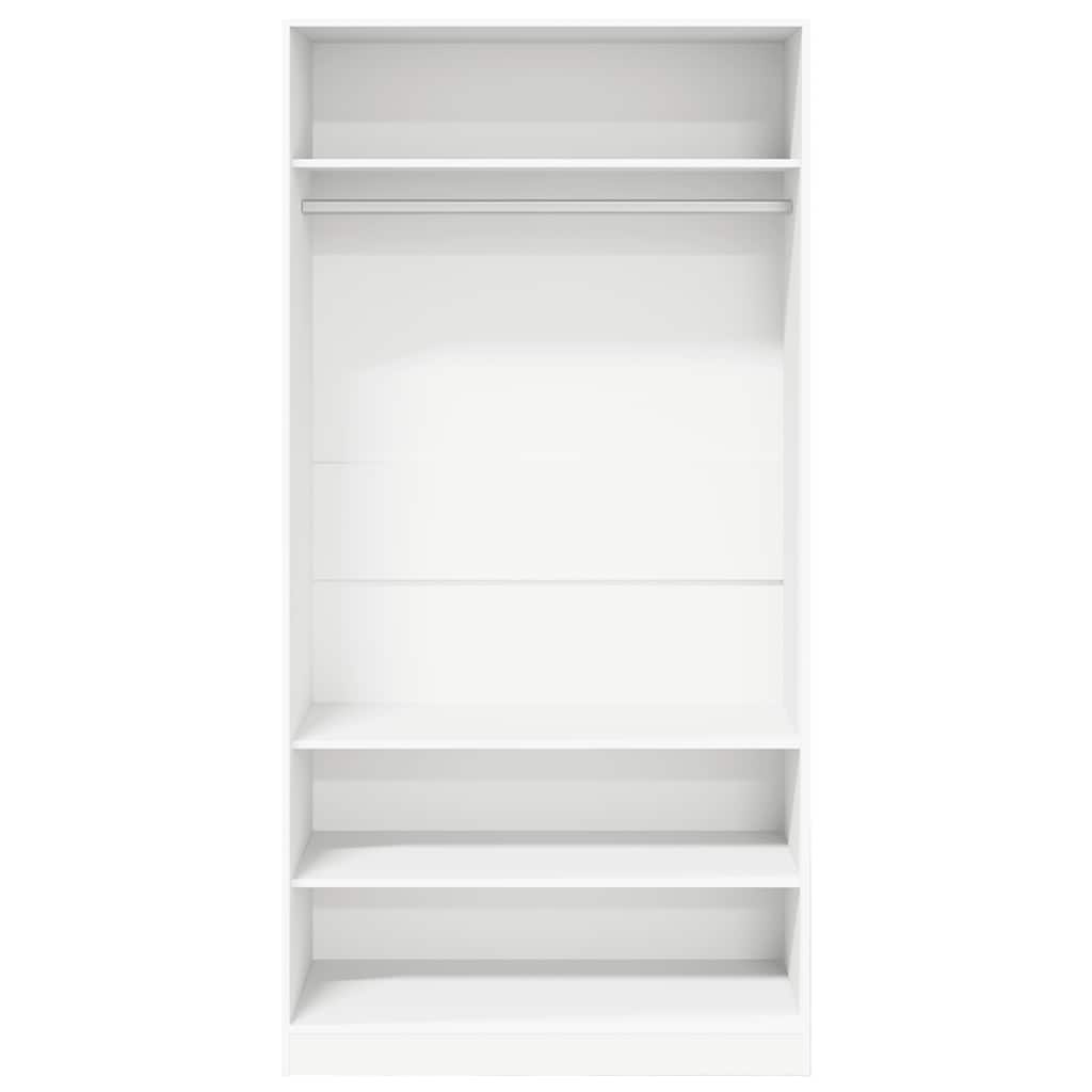 Kleiderschrank Weiß 100×50×200 cm Holzwerkstoff