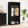 Kleiderschrank Schwarz 100x50x200 cm Holzwerkstoff