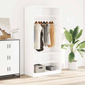 Kleiderschrank Hochglanz-Weiß 100x50x200 cm Holzwerkstoff