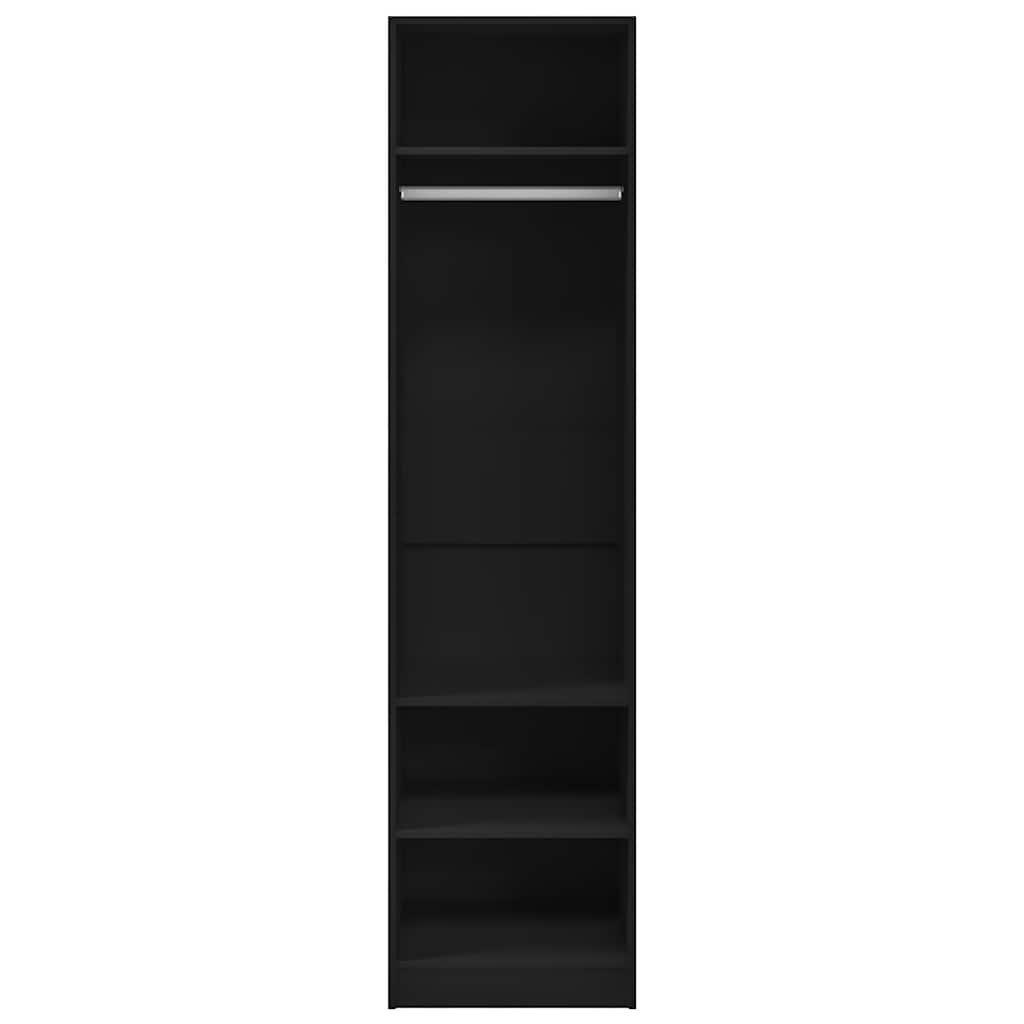 Kleiderschrank Schwarz 50x50x200 cm Holzwerkstoff