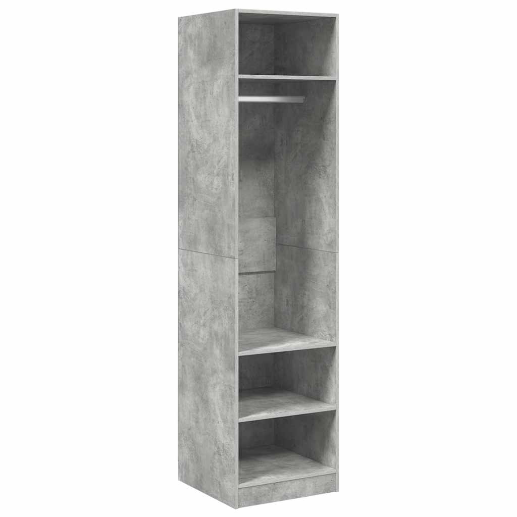 Kleiderschrank Betongrau 50x50x200 cm Holzwerkstoff