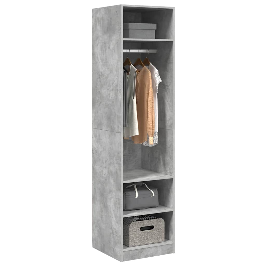 Kleiderschrank Betongrau 50x50x200 cm Holzwerkstoff