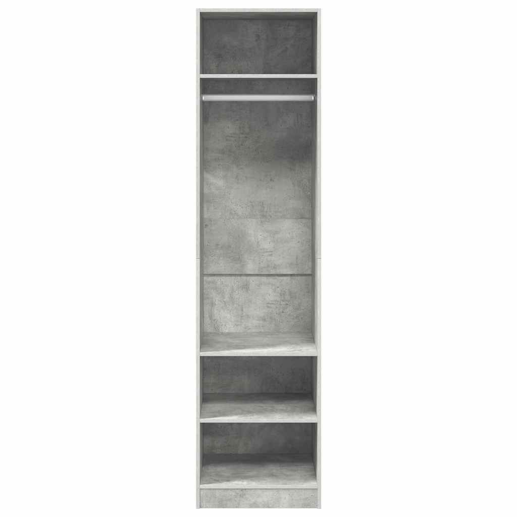 Kleiderschrank Betongrau 50x50x200 cm Holzwerkstoff