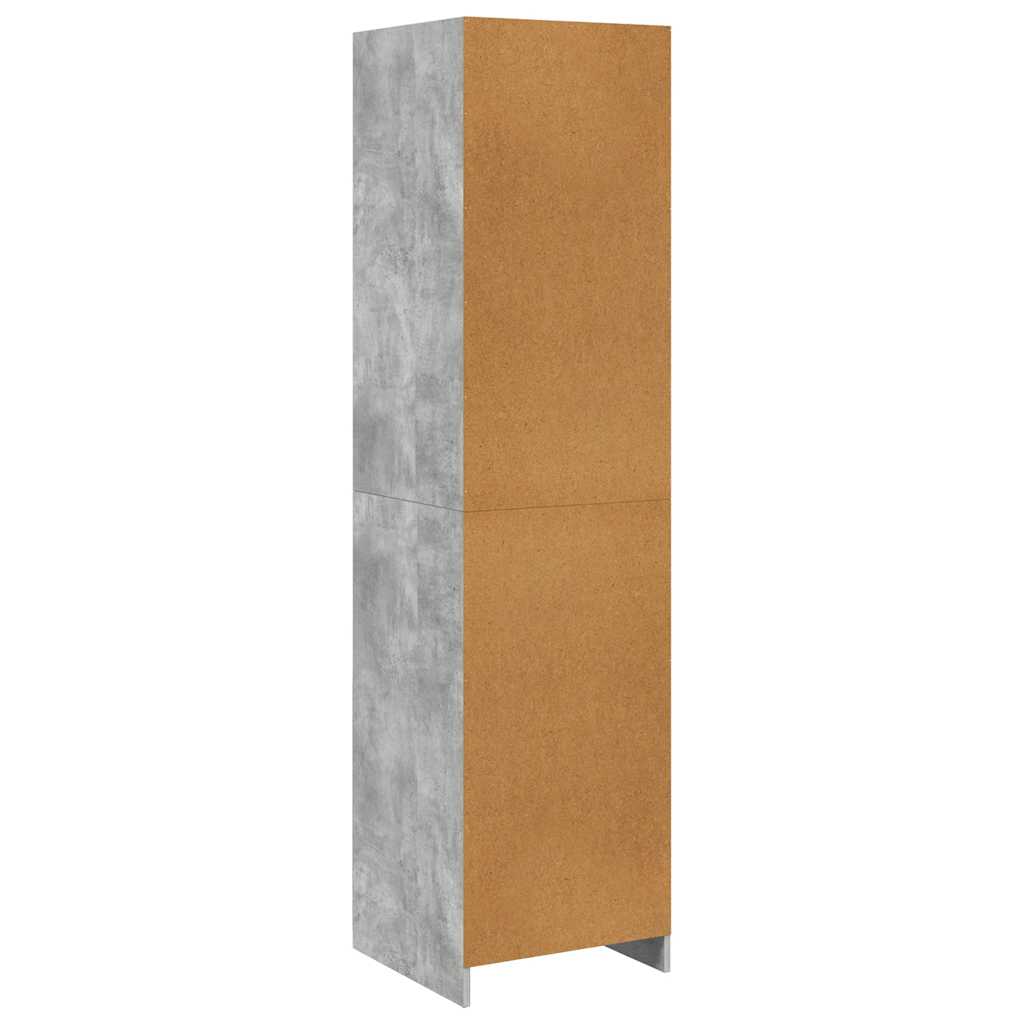 Kleiderschrank Betongrau 50x50x200 cm Holzwerkstoff