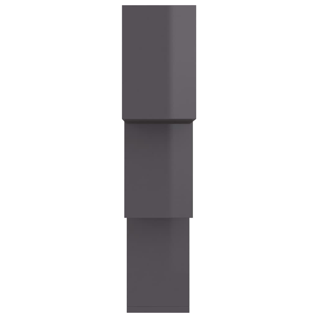 Cube Wandregale Hochglanz-Schwarz 68x15x68 cm Holzwerkstoff