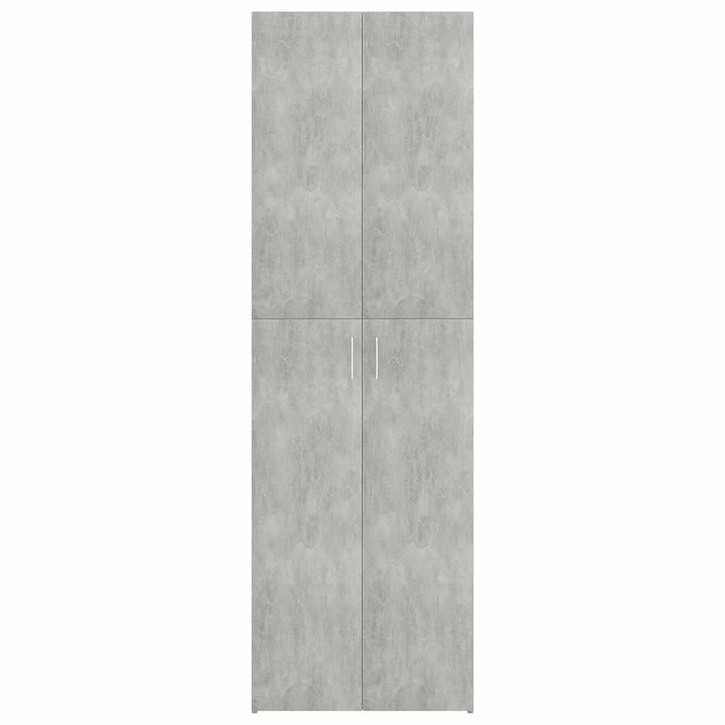 Büroschrank Betongrau 60x32x190 cm Holzwerkstoff