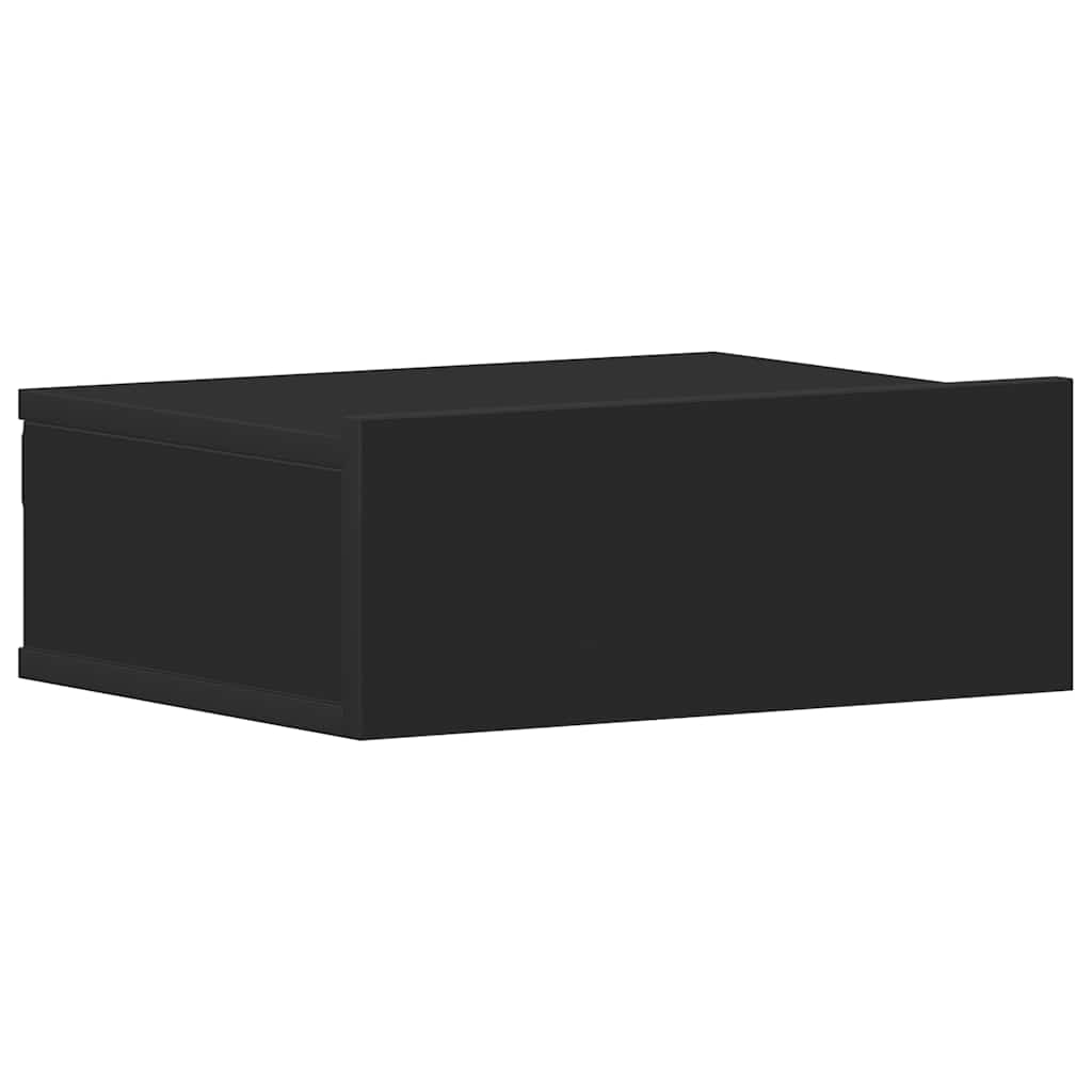 Hängender Nachttisch Schwarz 40x30x15 cm Holzwerkstoff