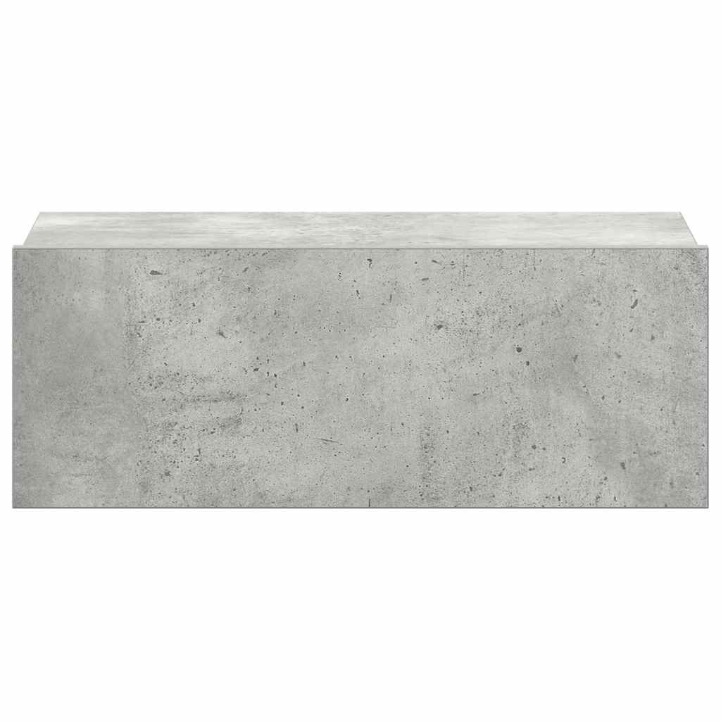 Hängender Nachttisch Betongrau 40x30x15 cm Holzwerkstoff