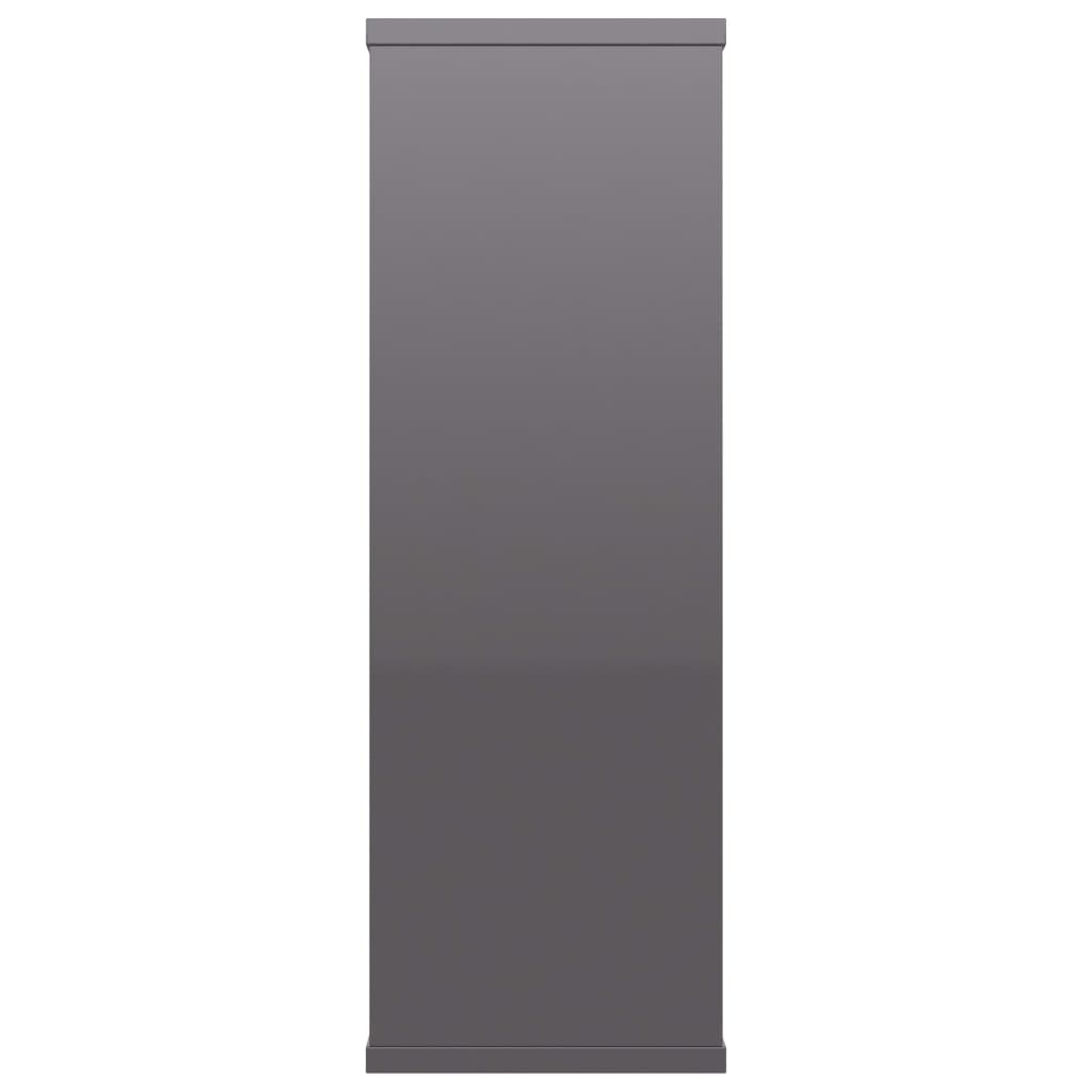 Wandregale Hochglanz-Grau 104x20x58,5 cm Holzwerkstoff