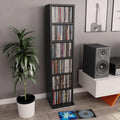 CD-Schrank Schwarz 21x20x88 cm Holzwerkstoff