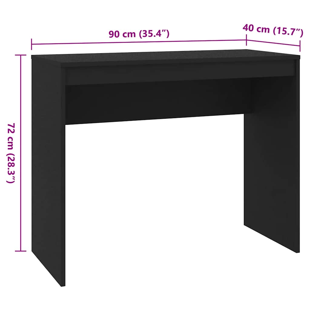 Schreibtisch Schwarz 90x40x72 cm Holzwerkstoff