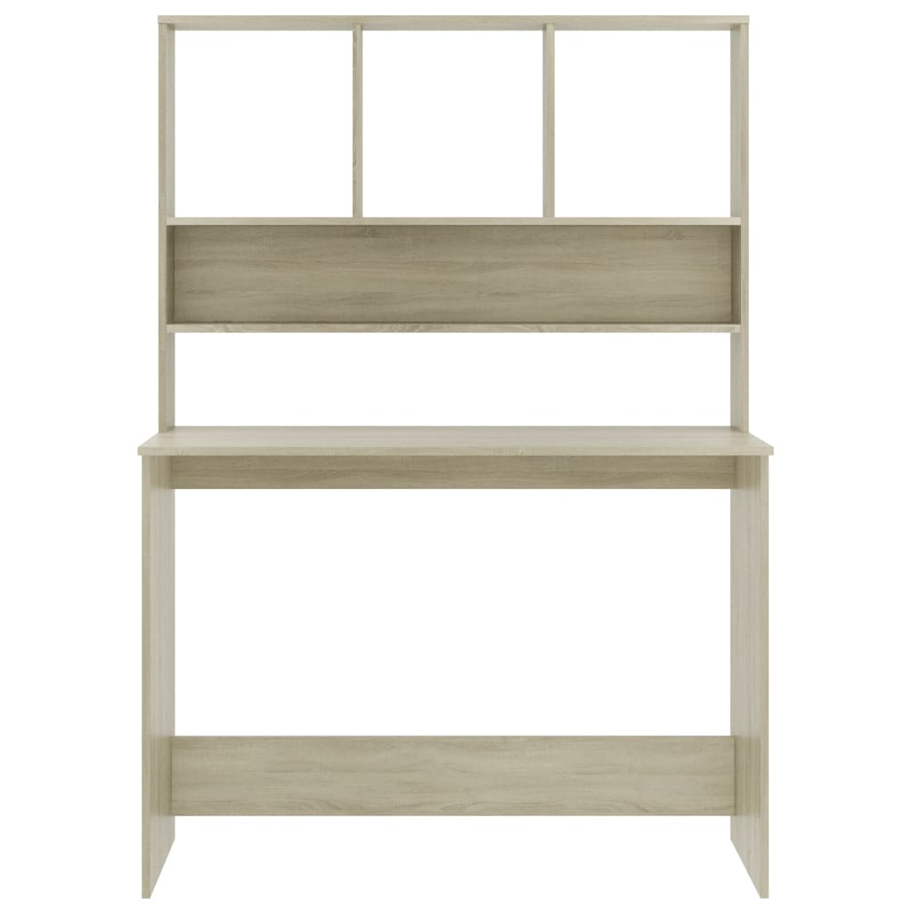 Schreibtisch mit Regalen Sonoma-Eiche 110x45x157 cm