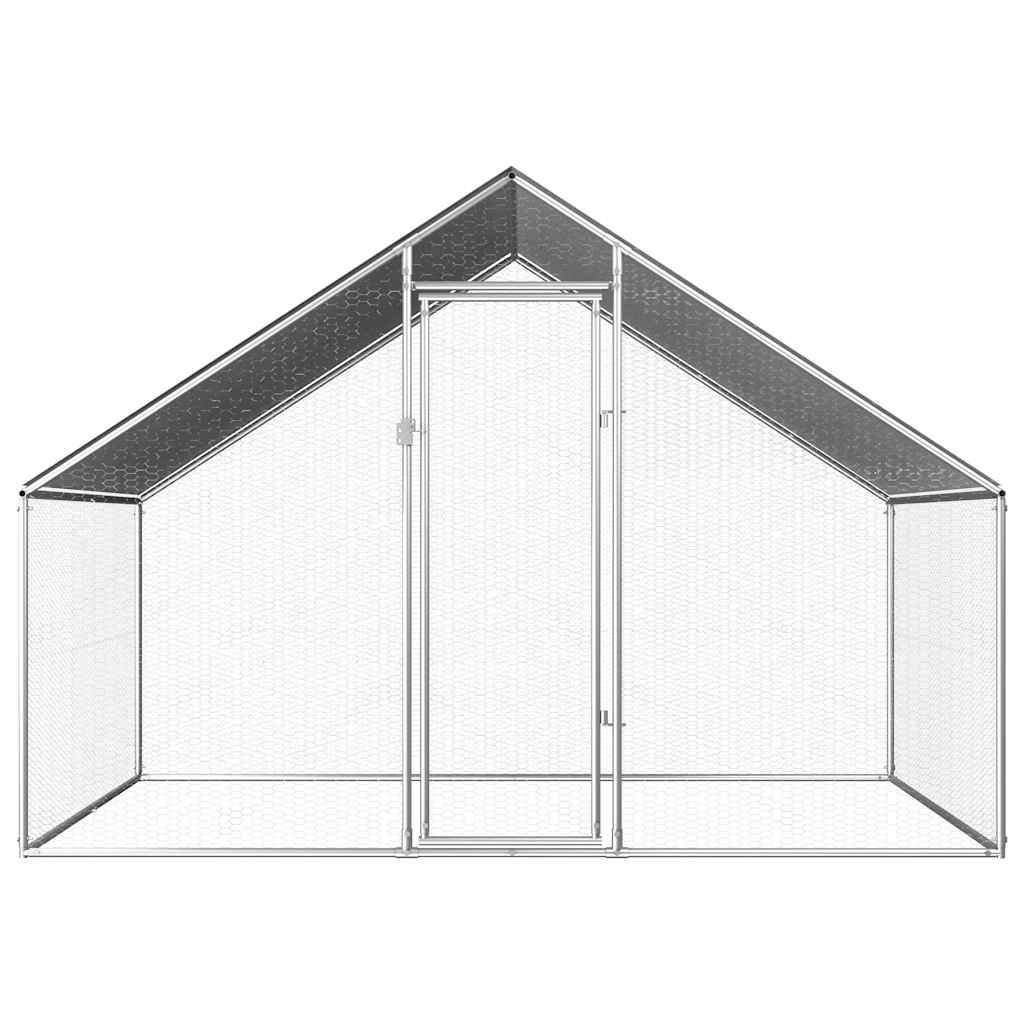 Outdoor-Hühnerkäfig 2,75x2x1,92 m Verzinkter Stahl