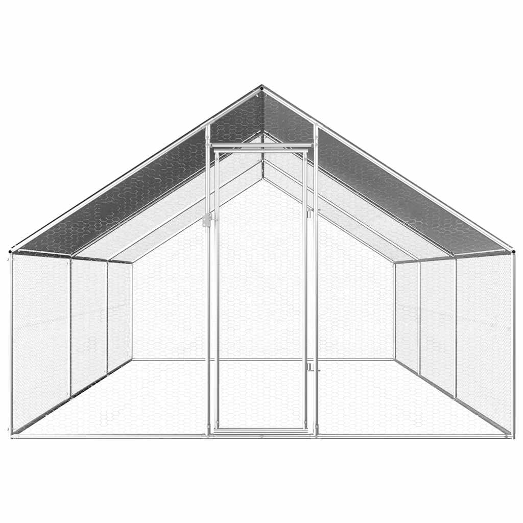 Outdoor-Hühnerkäfig 2,75x6x1,92 m Verzinkter Stahl