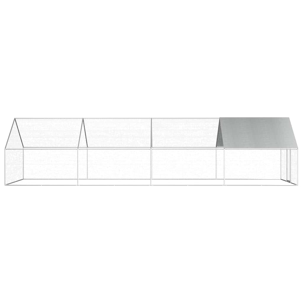 Outdoor-Hühnerkäfig 2,75x8x1,92 m Verzinkter Stahl