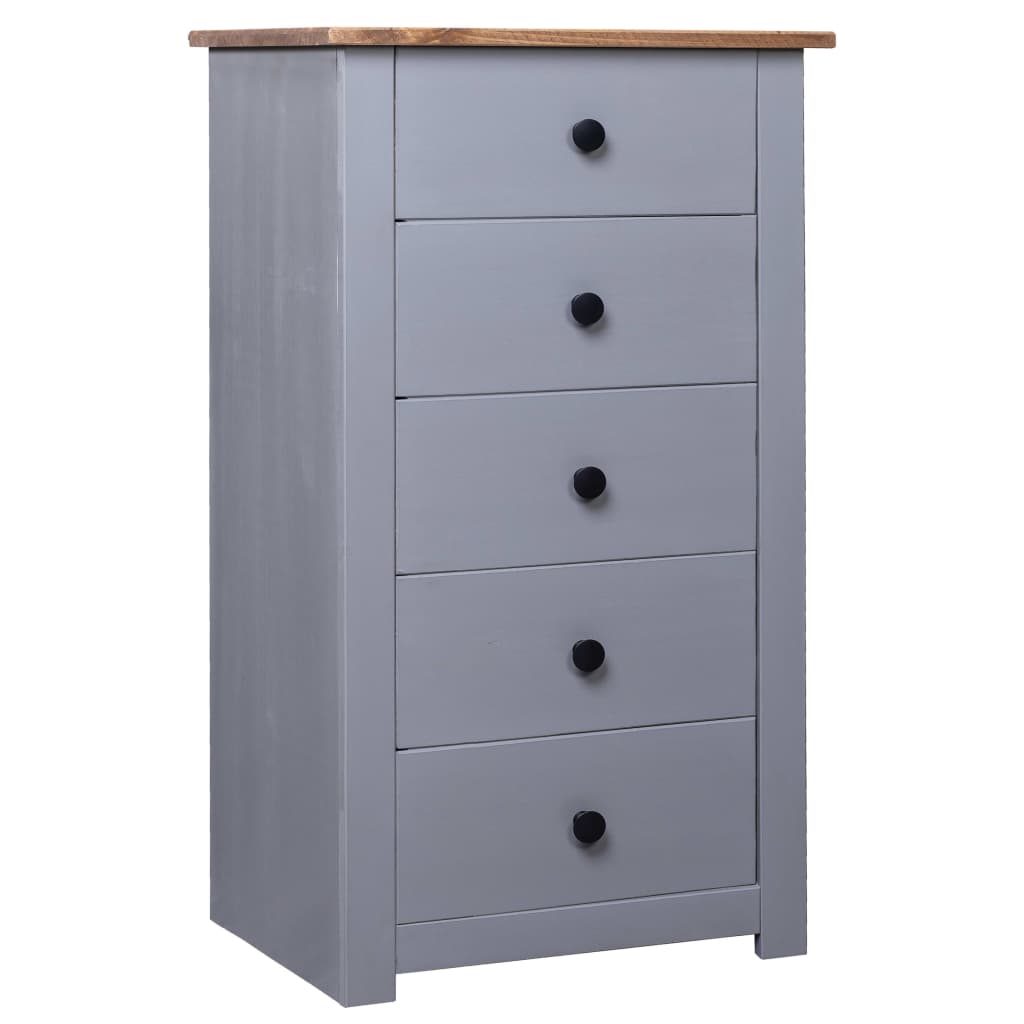Sideboard Grau 46x40x89 cm Kiefernholz Panama