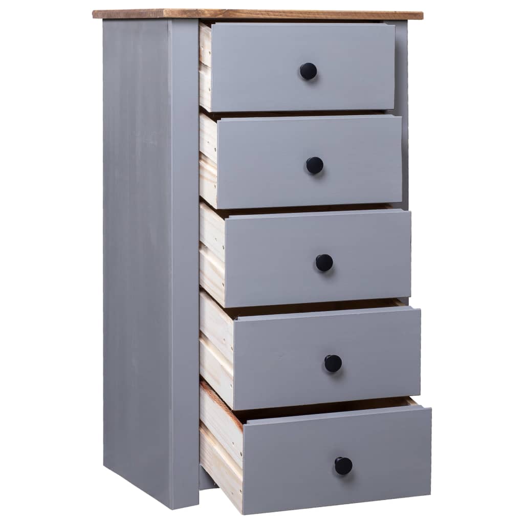 Sideboard Grau 46x40x89 cm Kiefernholz Panama
