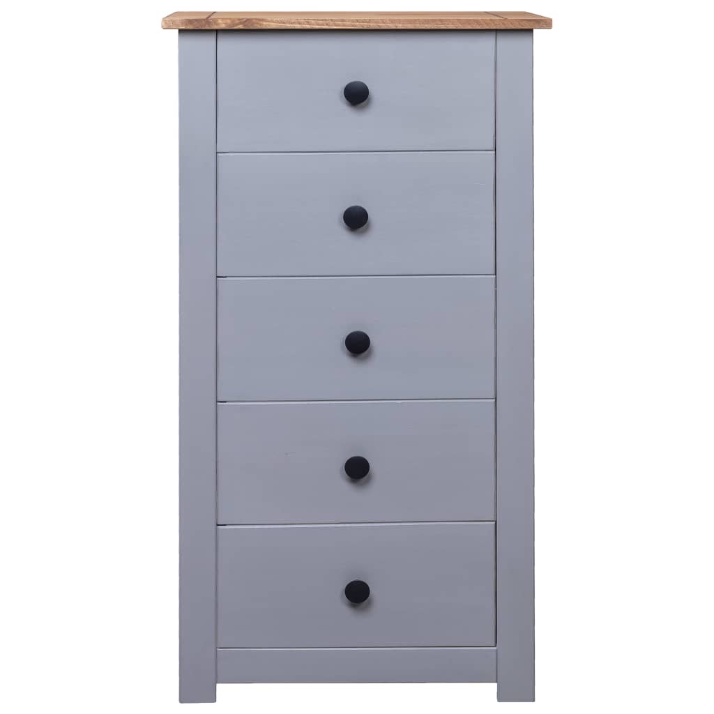 Sideboard Grau 46x40x89 cm Kiefernholz Panama
