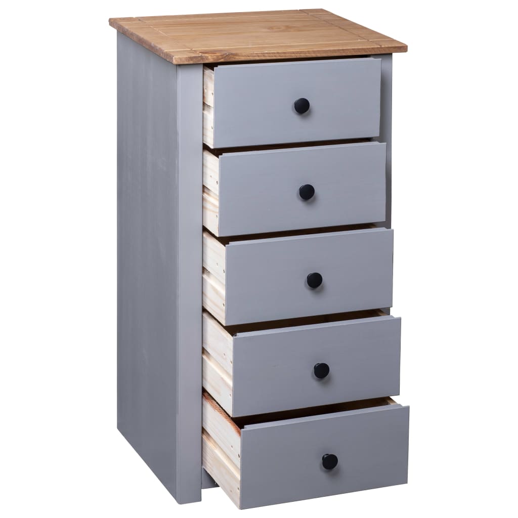 Sideboard Grau 46x40x89 cm Kiefernholz Panama