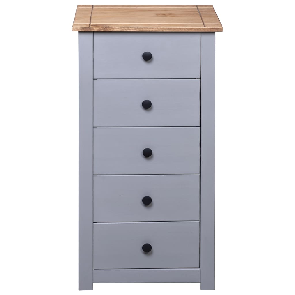 Sideboard Grau 46x40x89 cm Kiefernholz Panama