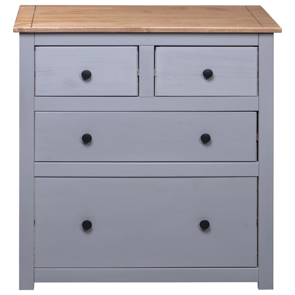 Sideboard Grau 80x40x83 cm Kiefernholz Panama