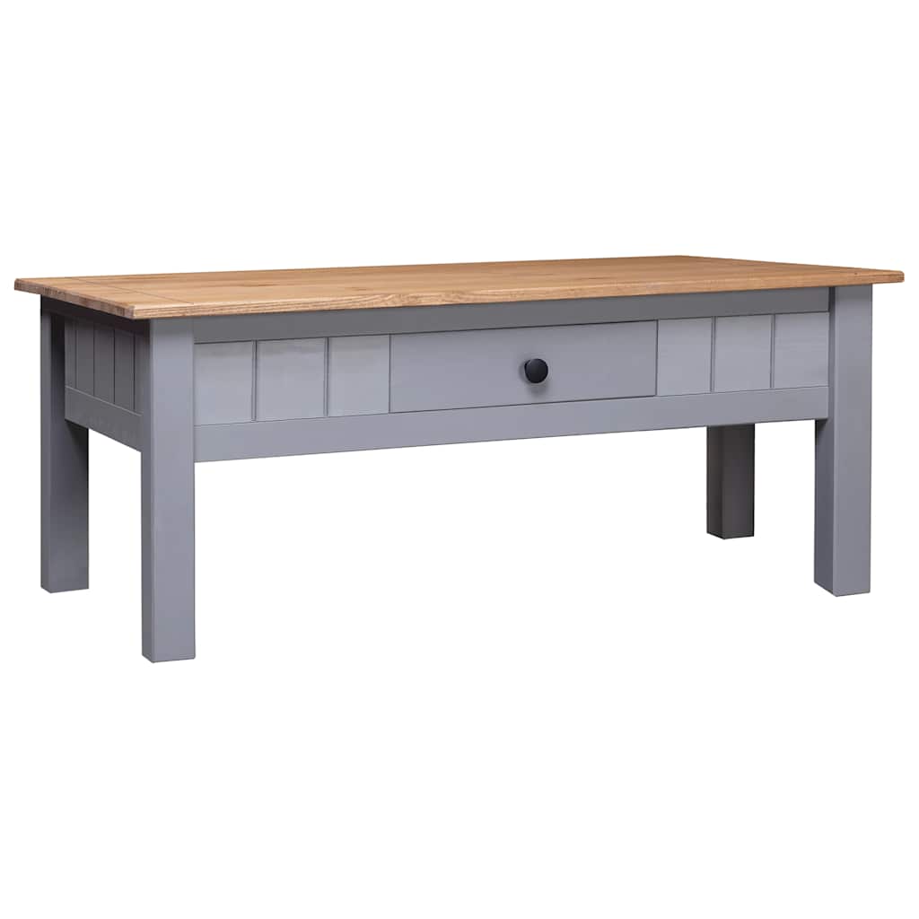 Couchtisch Grau 100x60x43,5 cm Massivholz Panama-Kiefer