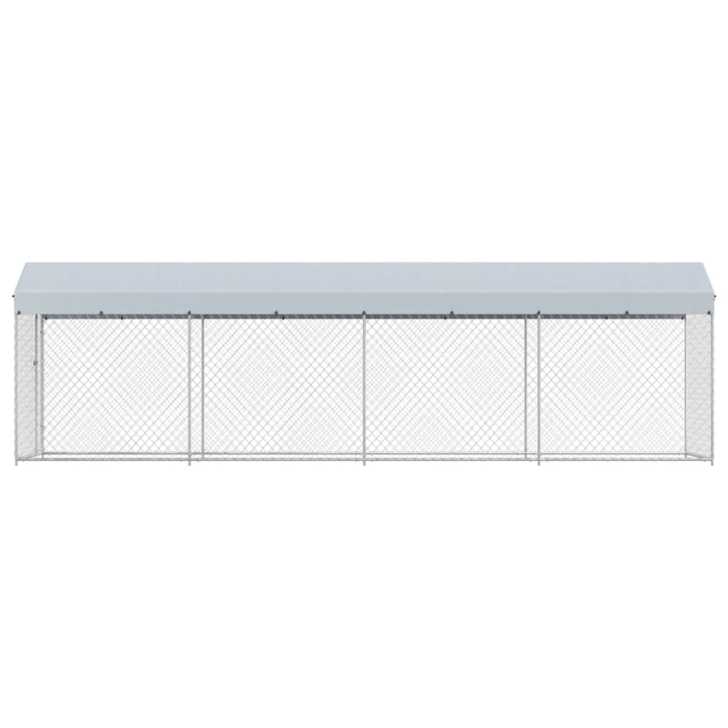Outdoor-Hundezwinger mit Überdachung 760x190x225 cm