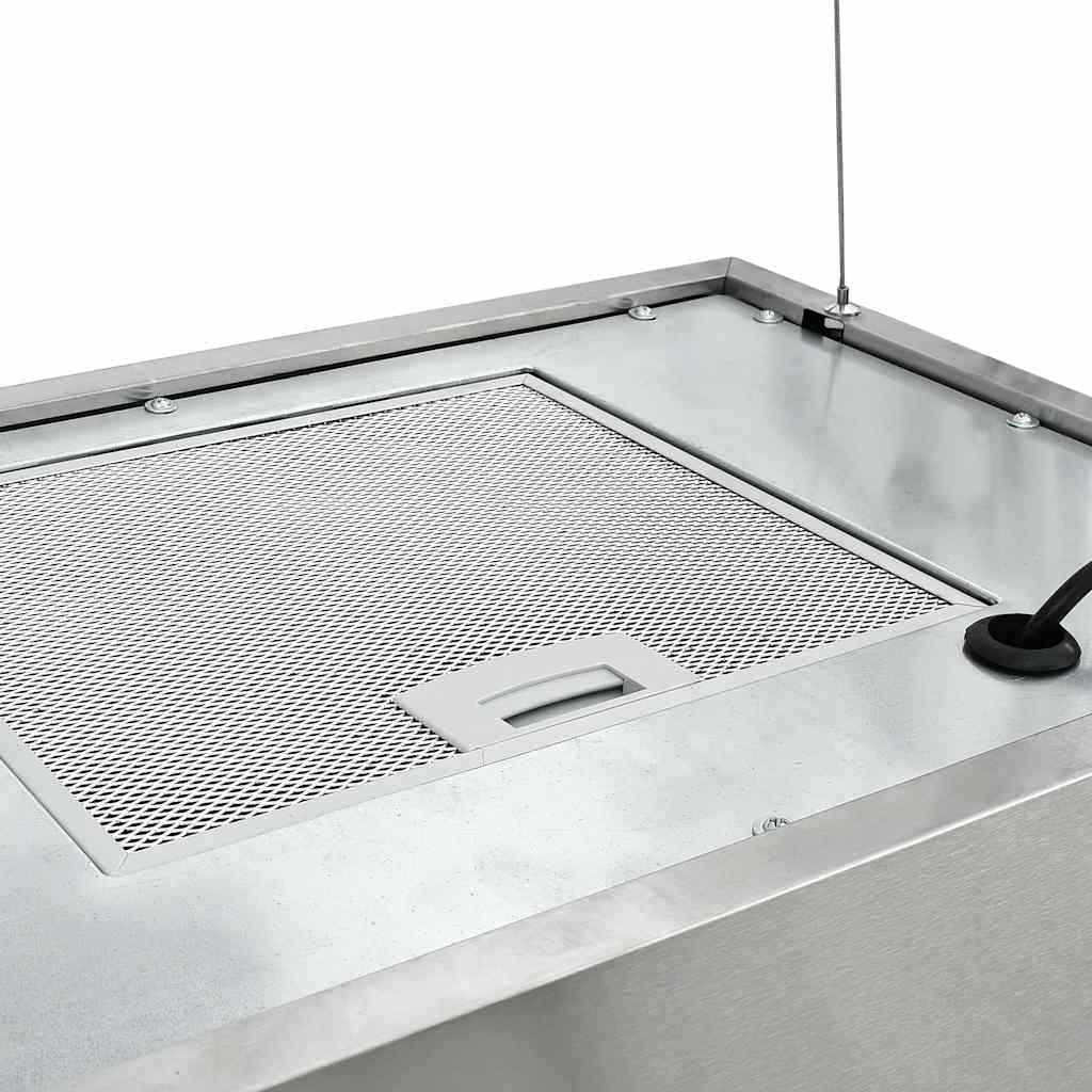 Hängende Inselhaube Touch-Sensor LCD 55 cm Edelstahl