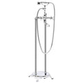 Freistehende Badewannenarmatur Edelstahl 99,5 cm Silbern