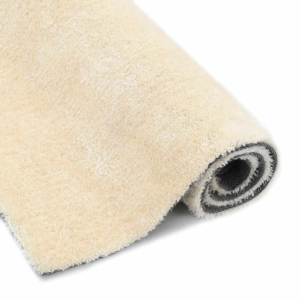 Shaggy Bereichsteppich Creme 120 x 160 cm Polyethylen