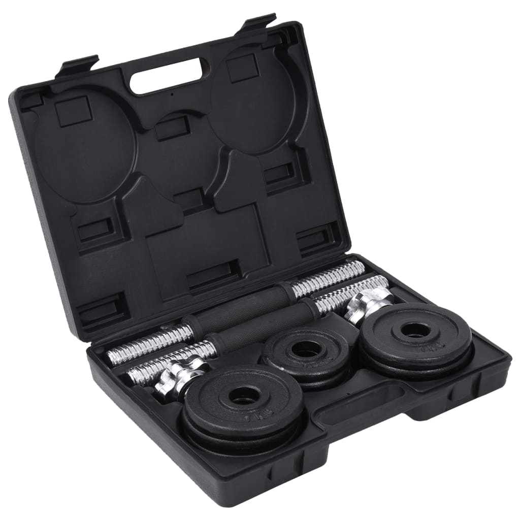 Hantelset 19-tlg. 15 kg Gusseisen