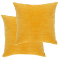 Kissen Baumwollsamt 2 Stk. 45×45 cm Gelb