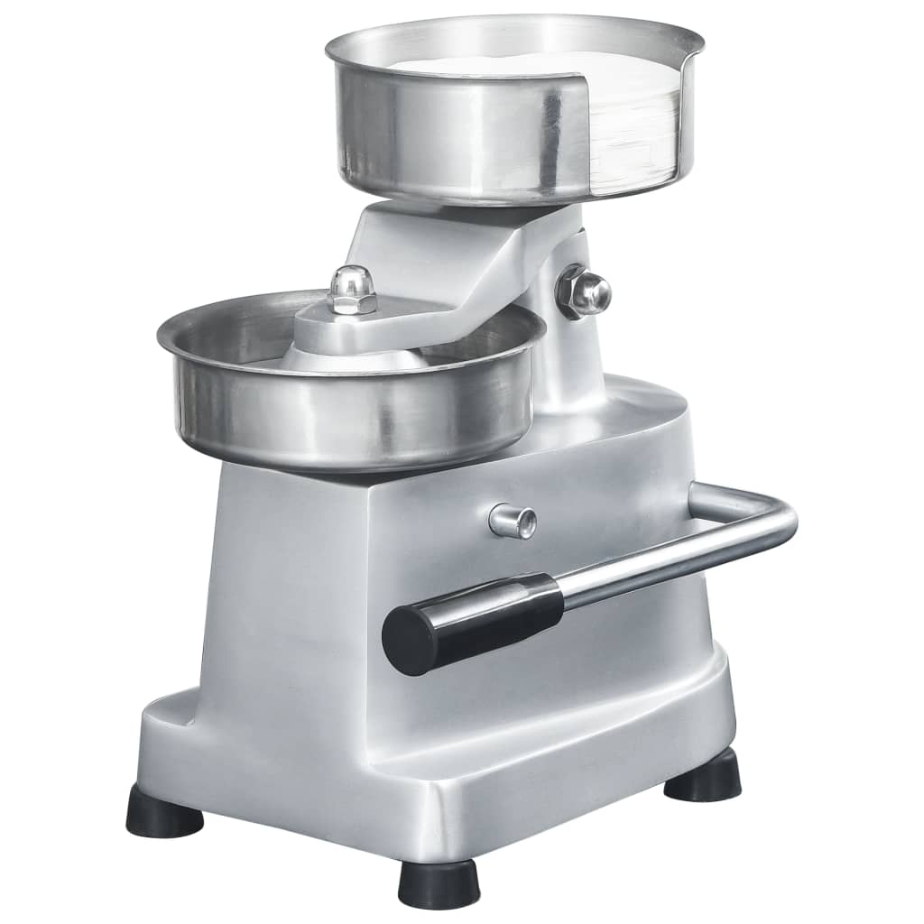 Hamburgerpresse mit 500 Trennpapieren Aluminium 13 cm