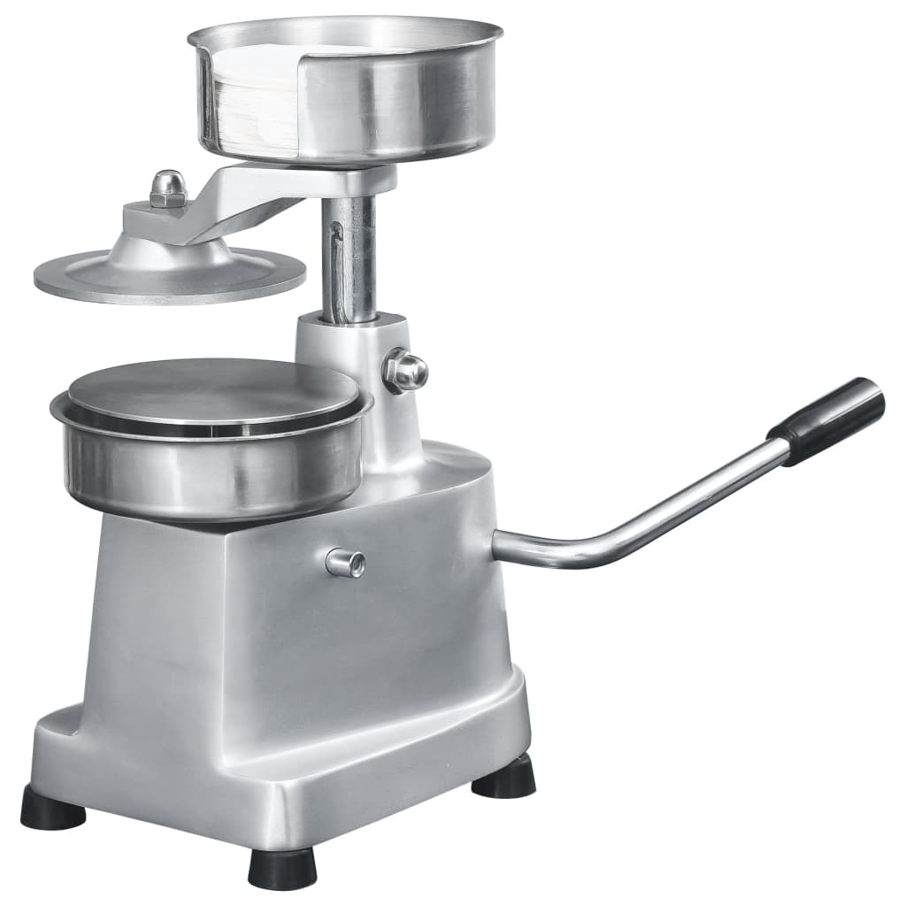 Hamburgerpresse mit 500 Trennpapieren Aluminium 13 cm