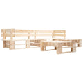 4-tlg. Garten-Paletten-Sofagarnitur Holz Natur