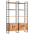 Bücherregal 4 Etagen 124x30x180 cm Massivholz Akazie