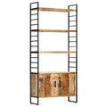 Bücherregal 4 Ebenen 80x30x180 cm Raues Mangoholz